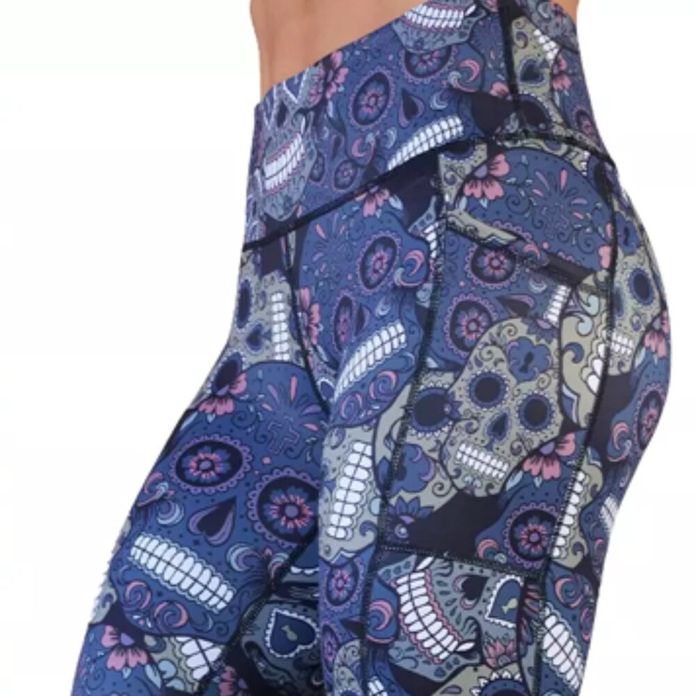 Constantly Varied Gear Sugar Skull Print Leggings – Size XL – Squat Approved